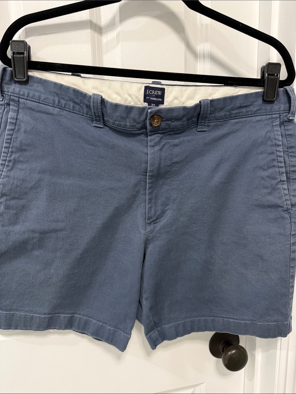 J. Crew Men's Slate Blue Flat Front Chino Shorts